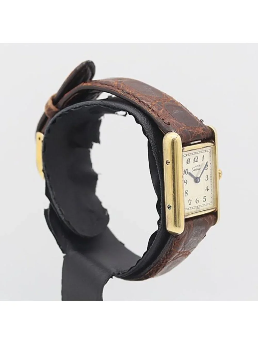 Cartier Must Tank Quartz Ivory Dial Watch